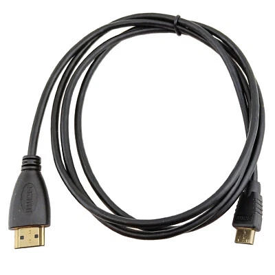 Mini HDMI to HDMI Cable HD 1080P Laptop PC LCD Board Camera DVD Video Audio Lead - Image 1 of 4
