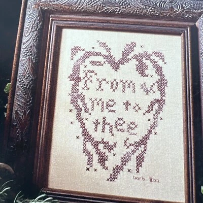 Blackbird Design Iron-On Transfer  “ friendship, heart ” Cross Stitch Sampler - Image 1 of 4