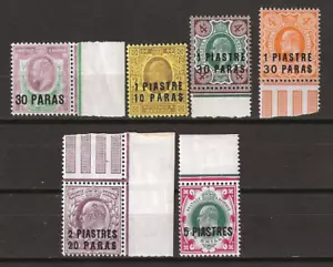 BRITISH LEVANT 1909 SG 16/21 MNH - Foto 1 di 2