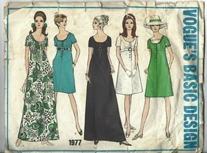 Vogue Sewing Pattern 1977, Vintage Basic Design Dress, Size 14, Bust 36 - Picture 1 of 2