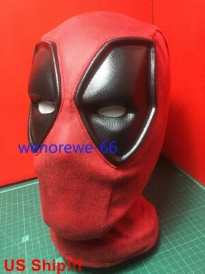 EN NOSOTROS!!! Máscara roja para hombre Deadpool 3 Wade Wilson Cosplay utilería máscara con carcasa facial  Foto 1 de 4