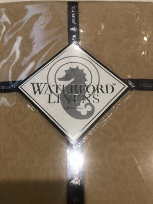 $90 SARAH NEW GOLD WATERFORD LINENS TABLECLOTH 70x144” For 12 To 16 SEAT - Image 1 of 4
