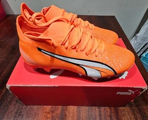 🔥NEU Größe 6 Puma Damen Ultra Match FG/AG Fußballschuhe orange/weiß - Bild 1 von 9
