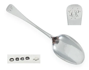 Antique Georgian 1807 Sterling Silver Dessert Spoon Old English Godbehere Wigan - Picture 1 of 8