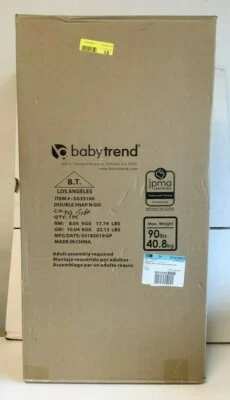 NEW Baby Trend SG33100 Snap-N-Go Double Frame Stroller Silver/Black - Image 1 of 4