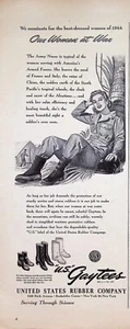 VINTAGE 1940s Print Ad ~ US Rubber Company ~ US Gaytees Boots ~ Women at War... - Picture 1 of 1