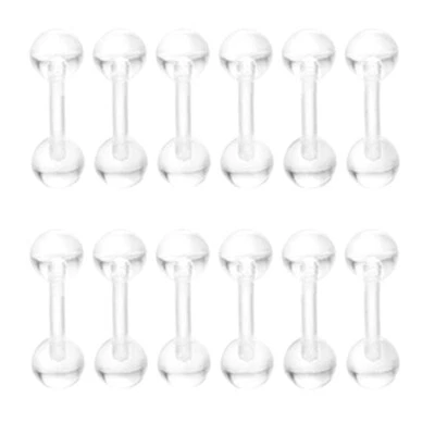 10-30X Varies Acrylic Horseshoe Nose Ring Bioflex Retainer Ear Lip Stud Piercing Foto 1 de 4