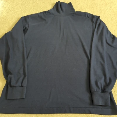 Vintage 80s Jockey Shirt Adult Large Blue Base Layer Long Sleeve Pullover USA  * - Image 1 of 4