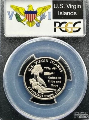 2009-S US Virgin Islands 25C PCGS PR 70 Deep Cameo - Image 1 of 4