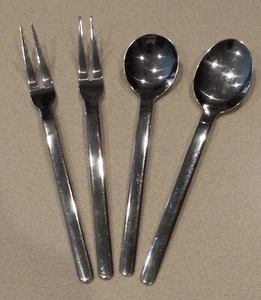 Lot of 4 Justinus Solingen 18-10 Stainless Flatware 2 Spoons 2 Forks - Picture 1 of 6
