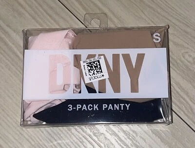 3 pares de bragas de tanga DKNY para mujer corte en cualquier lugar DK5026 S pequeñas rosa beige negro Foto 1 de 3