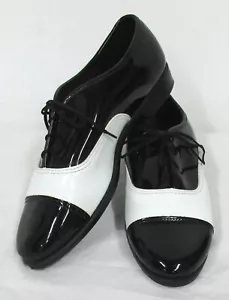 Men's Gateway Black & White Tuxedo Dress Shoes Retro Vintage Spats Size 8.5M - Picture 1 of 3
