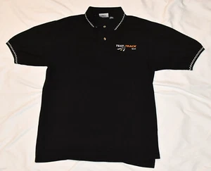 TEST TRACK Original Verizon 1.0 Polo Shirt Collared Medium M Disney EPCOT Black - Picture 1 of 6