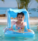 1x Baby Schwimmring Schwimmhilfe mit Sonnendach und Sicherheitssitz Spielblle
