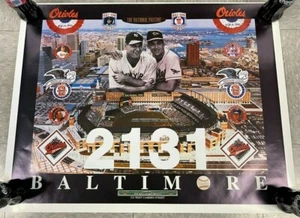 1995 BASEBALL BALTIMORE ORIOLES CAL RIPKEN JR BROKE STREAK POSTER 21.5X28"D PB9 - Picture 1 of 3