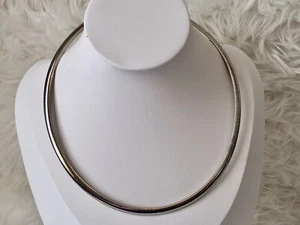 Collana Vintage Argento 925 Omega 18” 26 Grammi Peso - Foto 1 di 15