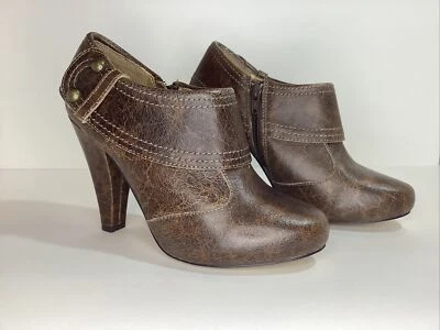 Seychelles Botines Marrón Metalizado Tacones con Tachuelas Talla 7.5 Foto 1 de 4