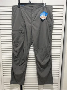 New Men’s Columbia PFG Pants Gray 42x32 Omni-Shade UPF 50 Omni-Wick Cargo - Picture 1 of 12
