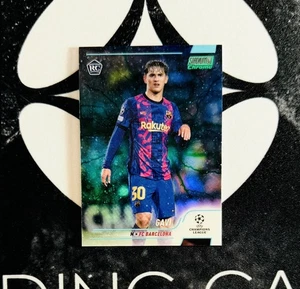 2021-22 Topps Stadium Club Chrome UCL - Gavi Aqua/Green Electric /199 Barcelona - Bild 1 von 2