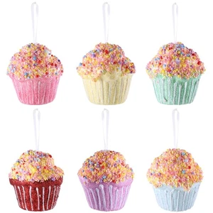 6Pcs Cupcake Party Decorations Ornaments, Hanging Christmas Tree Candy Gift, ... - Bild 1 von 7