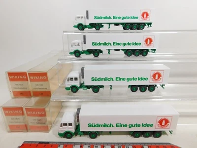 4X Wiking H0 1:87 543 Camion Refrigerato/SZ MB 1626 Südmilch Mint Box #CZ40-0,5 - Immagine 1 di 4