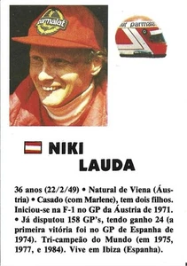 ⭕VTG Formula 1 NIKI LAUDA pocket calendar 1985 F1 pilot - Picture 1 of 2