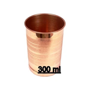100% REAL Copper Drinking Water Glass Cup Tumbler Mug 300 ML Ayurvedic Yoga - Picture 1 of 3