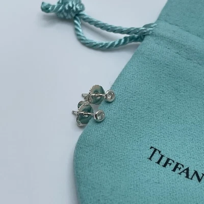 Tiffany & Co. 925 Sterling Silver Elsa Peretti Diamonds By The Yard Earrings - Image 1 of 4