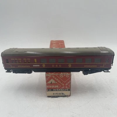 HO Scale Märklin DSG Schlafwagen Passenger Car Red #346/2 Vintage   Beautiful! - Image 1 of 4