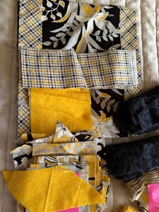 Quilt Sets vorgeschnitten Baumwolle gelb/schwarz - Bild 1 von 15