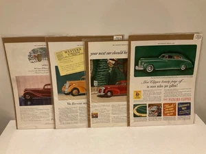 Lote de 4 anuncios de revistas Packard vintage. Aprox 11”x14”. Embalado y embarcado. PA13 - Imagen 1 de 3