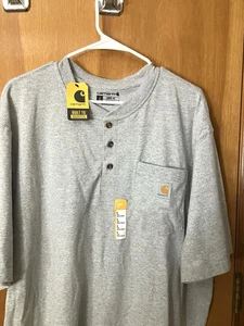Carhartt Herren T-Shirt LT Grau Loose Fit Kurzarm Neu Tasche 90% Baumwolle - Bild 1 von 9