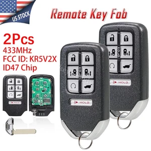 2 Replacement for Honda Odyssey Remote Control Car Key Fob 7B KR5V2X 2018 - 2020 - Picture 1 of 7