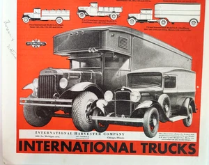 International Harvester Trucks Work Hauling Vintage 1933 Ad Magazine Print - Picture 1 of 7