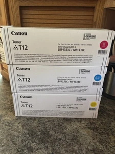 Canon T12 toner , Set Of 3 , Open box. Free Shipping - Photo 1/5