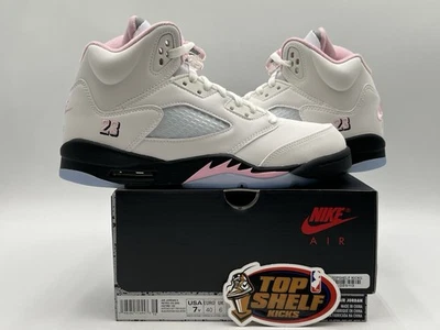 DS Nuevo Nike Air Jordan Retro 5 Mediano Suave Rosa 2025 Talla 7 Auténtico Baloncesto Foto 1 de 4