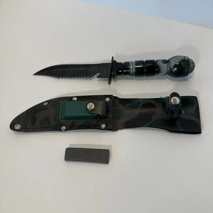 1980s Rambo Survival Knife Taiwan Compass Sheath Stone Vintage Loose Blade - Picture 1 of 20