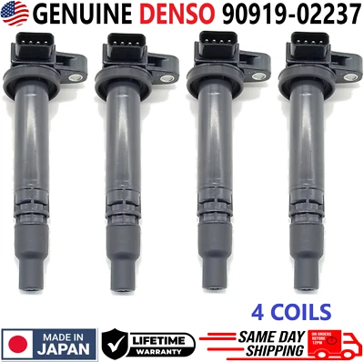 Bobinas de encendido DENSO x4 originales para Toyota & Scion xA xB 2000-2016, 90919-02237 Foto 1 de 4