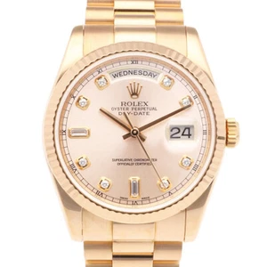 ROLEX Day date Watches 118235A K18 Pink Gold K series 2001 model used - Picture 1 of 12