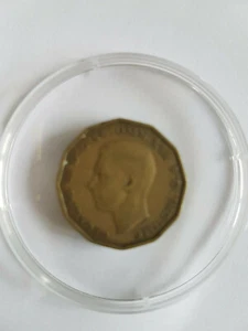 Three Pence Münze von 1937 Georgius VI D:G:BR:OMN:REX:F:D:IND:IMP - Bild 1 von 2