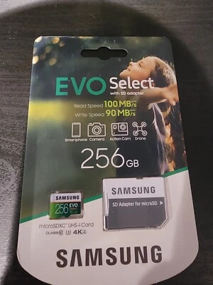 Memory Card with SD Adapter Samsung Evo Select 256 Gb - Image 1 of 2