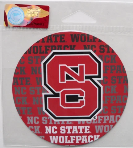 NCAA 1 Pair NC State Wolfpack Magnets 4" Diameter North Carolina Cover
