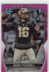 2022 Bowman Chrome University Aidan O'Connell 1st Bowman Pink Refractor #60 - Imagen 1 de 2
