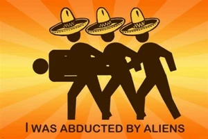urkomisches VON AUSLÄNDERN ENTFÜHRT Stick People Poster 20x30 ILLEGALE EINWANDERUNG - Bild 1 von 1