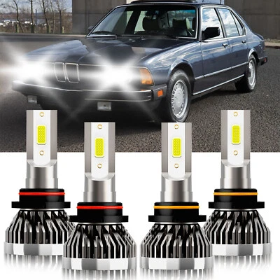 9005+9006 LED Headlight Super Bright Bulbs Combo Kit For BMW 735iL 1988-1992 - Image 1 of 4