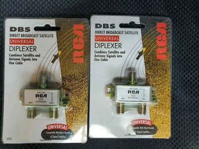 RCA Universal Diplexer DBS Combines into one cable Set of 2. Factory Sealed D920 - Image 1 of 4