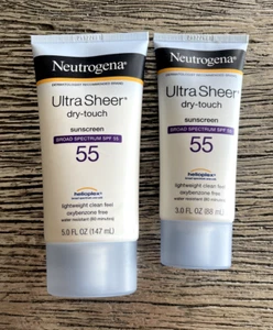Nuetrogena 2pk - 5oz & 3oz ULTRA SHEER Dry-Touch SUNSCREEN Broad Spectrum SPF 55 - Picture 1 of 2