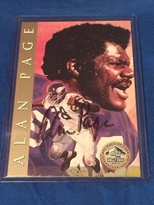 Alan Page 1998 Hall Of Fame Platinum Signature Series Auto Card HOF /2500 - Picture 1 of 2
