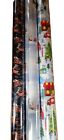 Christmas Wrapping Paper 9m ( 3 x 3m) Gift Wrap Rolls - Children Reindeer Design