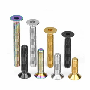 Tornillo de cabeza plana avellanado de titanio M8 Ti GR5 15 20 25 30 35 40 ~ 65 - Imagen 1 de 5